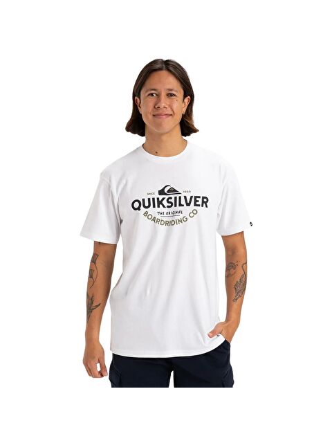 Quiksilver Typed Out Erkek Beyaz Tişört - S000489553-20063