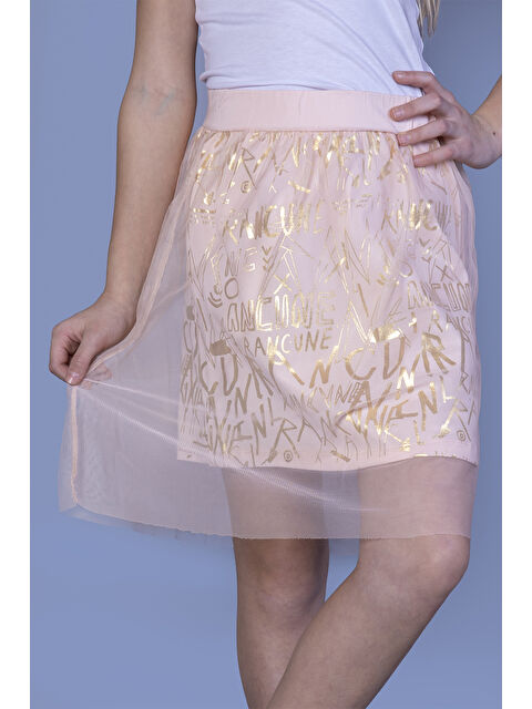 Toontoykids Kız Çocuk Varak Baskılı Dantelli Etek - S000374930-20020