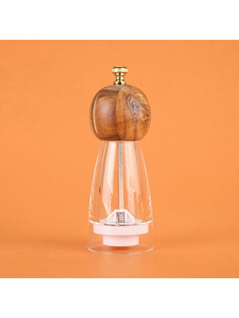 Arow Akrilik Tuz Karabiber Öğütücü - Kahverengi / Şeffaf - 20 cm - S000400983-17365