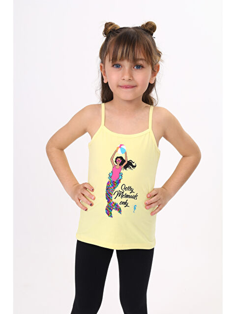 Toontoykids Kız Çocuk Deniz Kızı Baskılı Pul İşlemeli Atlet