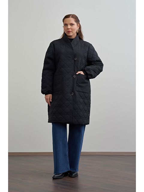 ALLDAY Siyah-Kapitone Mont - S000505416-19351