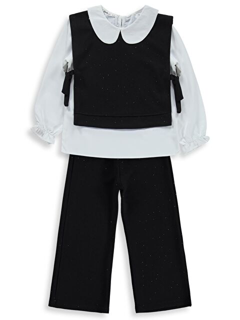 Civil Girls Yakalı 10-13 Yaş Takım - Siyah