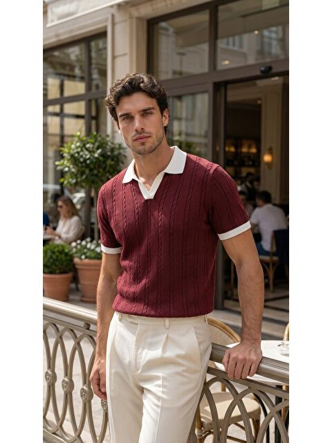 Jane's Erkek %100 Pamuk Polo Yaka Triko Tişört