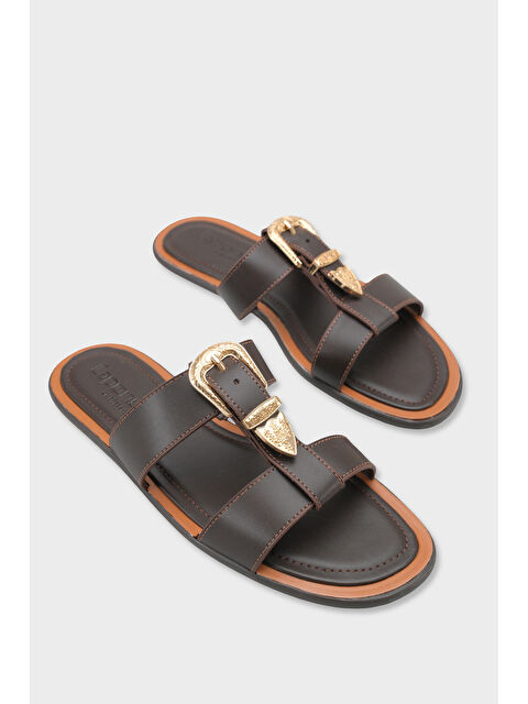 Capone Outfitters Lanni Tokalı Düz Topuklu Kadın Terlik - S000513404-29705