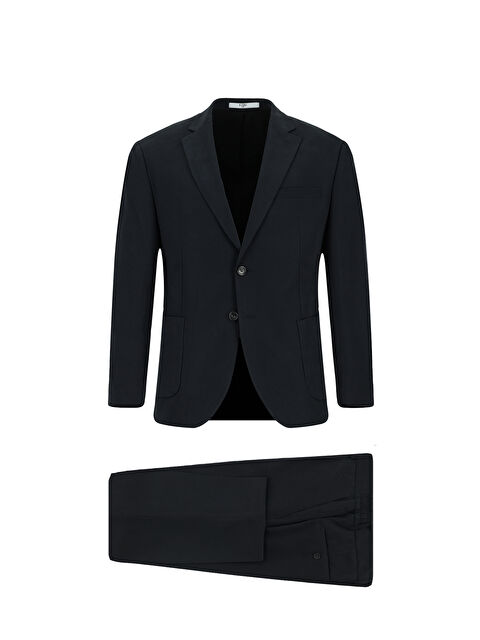 Kiğılı Regular Fit Beli Lastikli Modal Karışımlı Takım Elbise