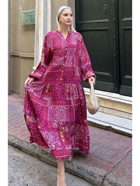 Madmext Mor Askılı Önü Büzgülü Elbise - S000146788-20042