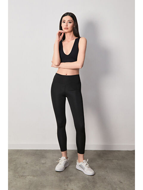 Fullamoda Active Yazı Baskılı Yüksek Bel Tayt - S000345670-19351