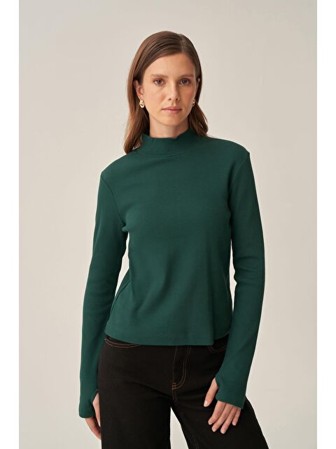 ALLDAY Zümrüt-Parmaklıklı Balıkçı Yaka Body - S000518674-18709