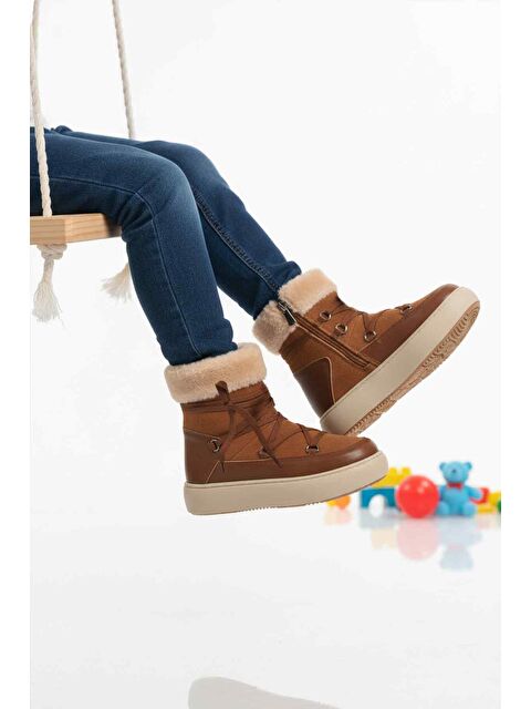 Ayakmod Taba İçi Polarlı Kaymaz Kız Çocuk Bot Selis F - S000480785-37454