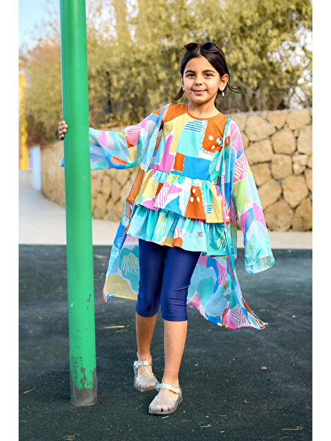 Marina Kız Çocuk Kimono Hafif, Dökümlü Pareo CP2505 - S000422670-23710