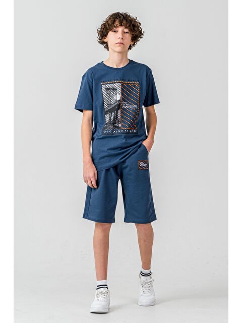 Mışıl Kids Heart Of The World Baskılı Cep Altı New York Amazing City Baskılı Erkek Çocuk Şort - Tişört Takımı - S000513751-19416