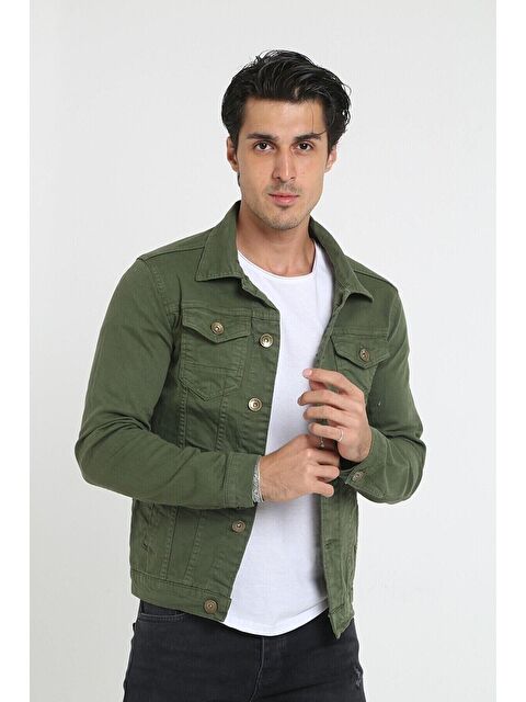 Comstar Erkek A Kalite Slim Fit Denim Jean Ceket