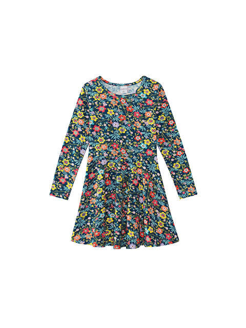 Lovetti Kız Çocuk Farm House Desen Uzun Kol Elbise - S000423821-23173