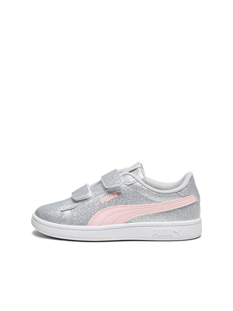 Puma Smash 3.0 Gliz Glam V Ps Çocuk Gri Sneaker