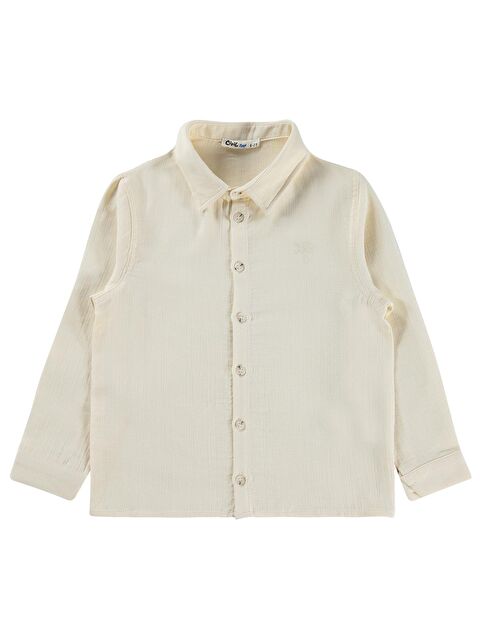 Civil Boys Uzun Kol Basic 10-13 Yaş Gömlek - Bej 12-13 Yaş