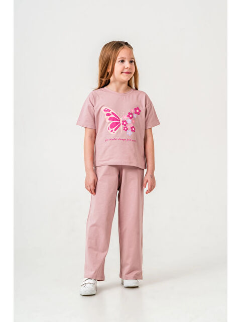 Myhanne Kelebek Baskılı Kız Çocuk Takım 034 - S000399116-23490