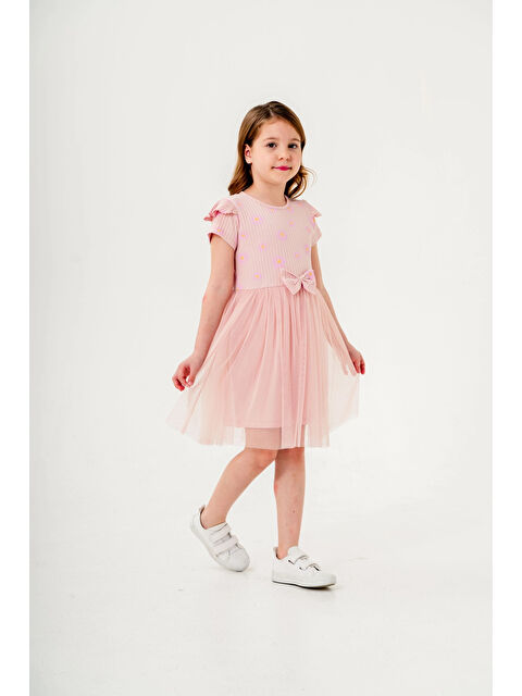 Myhanne Desenli Fırfırlı Kız Çocuk Elbise 004 - S000399117-23490