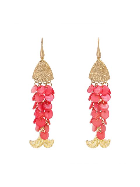 New Obsessions Pullu Balık Sallantılı Kadın Küpe - S000377853-20045