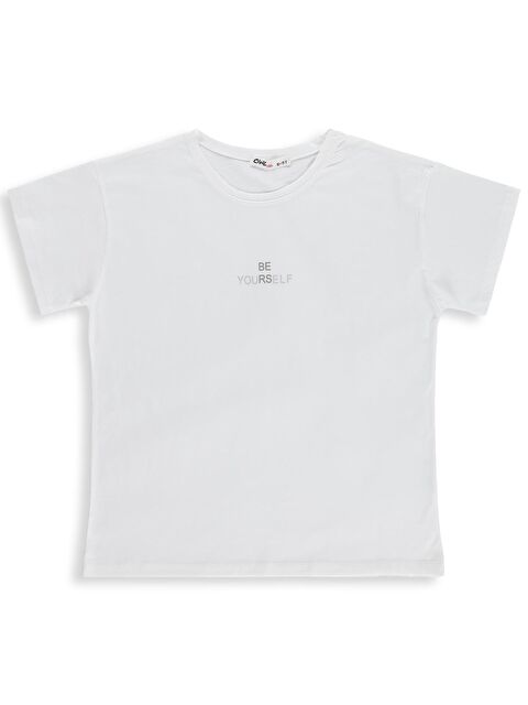 Civil Girls 10-13 Yaş Tişört - Kırık Beyaz