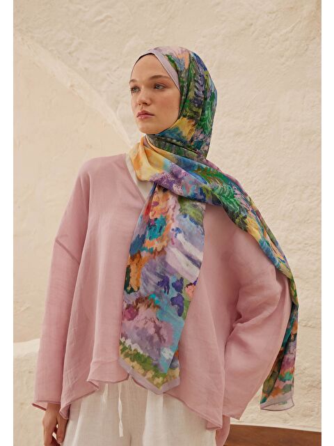 Fresh Scarfs Esther Desen Rami Şal Lavanta - S000459703-475