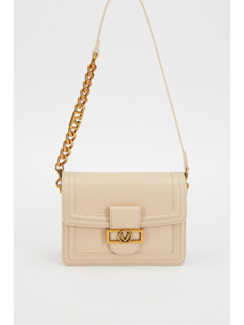 Remsa Levidor Çift Bölme ve Askılı Sert Deri Premium Çanta 930240 Krem