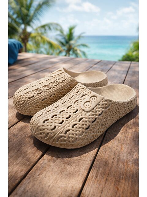 MODAFRATO ZENYRA Kapalı Kadın Terlik Kaymaz Taban Plaj Deniz Havuz Terliği Hastane Mutfak Balkon Terliği - S000513408-19928