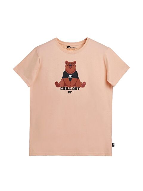 Bad Bear Caleb Pembe Baskılı Çocuk Tişört