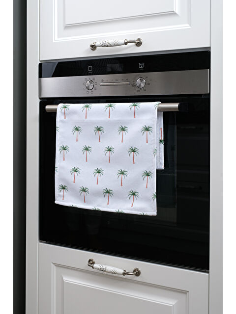Asdiva Palmiy Palmiye Desen Detaylı Dekoratif Mutfak Fırın Kurulama Bezi Yeşil - 35x55cm - S000484575-29488