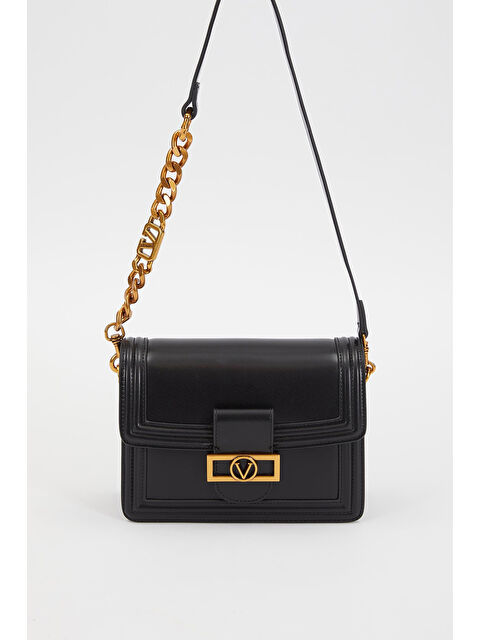 Remsa Çift Bölme ve Askılı Sert Deri Premium Çanta 930240 Siyah