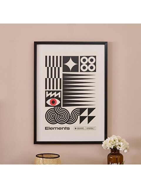 Evidea Deco Elements Tablo - Siyah / Beyaz - 50x70 cm - S000367029-37424