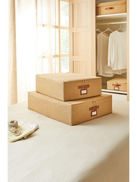 Ocean Home Textile 2'li Jüt Destekli Hurç Set 45 x 55 x 18 + 55 x 70 x 18 cm - S000399124-19928