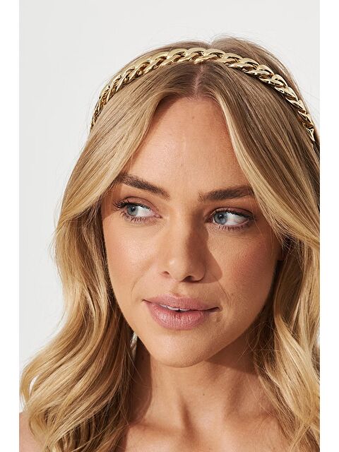 New Obsessions Shelley Metal Zincir Detaylı Kadın Taç Saç Aksesuarı - S000144733-20076