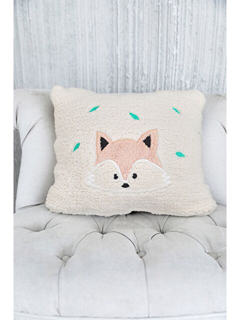 Fullamoda Tilki Nakışlı Teddy Kırlent - S000423824-19928