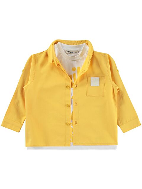 Civil Boys Sailin Baskılı Tişörtlü 2-5 Yaş Gömlek - Hardal 2-3 Yaş - S000526311-20074