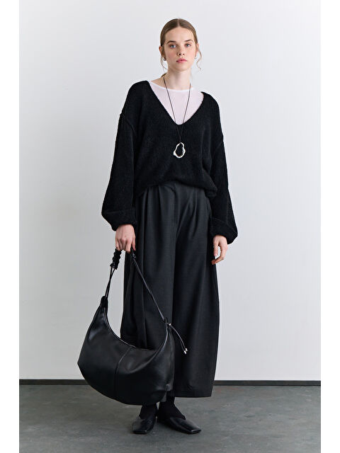 Manuka Soft Dokulu Kazak Siyah - S000499143-19351