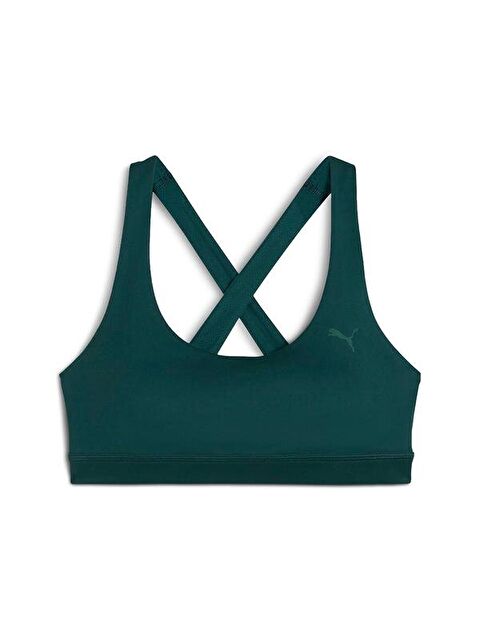 Puma Cloudspun Bra Mid Kadın Yeşil Bisiklet Yaka Sporcu Sütyeni