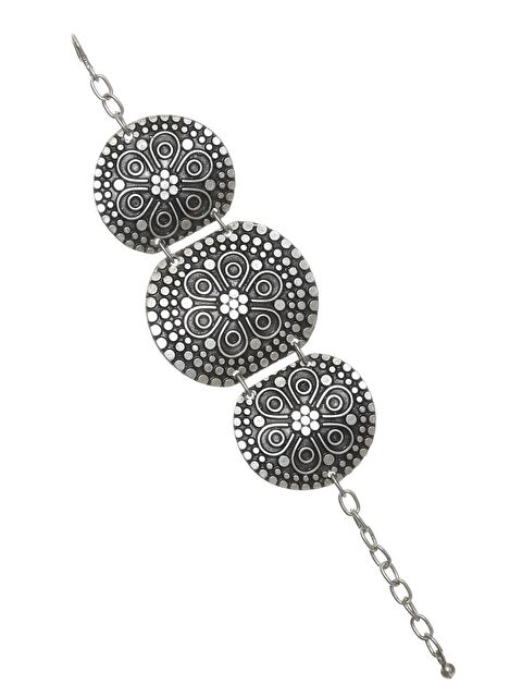 Labalaba Kadın Antik Gümüş Kaplama Zincirli Bohem Bileklik