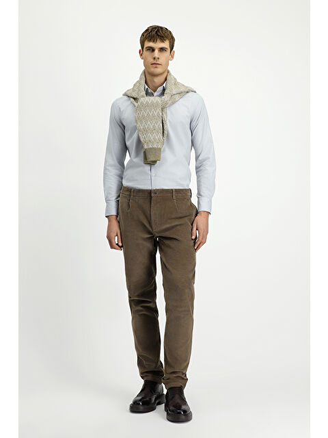 Kiğılı Regular Fit Elastanlı Pileli Kadife Pantolon - S000424377-26429