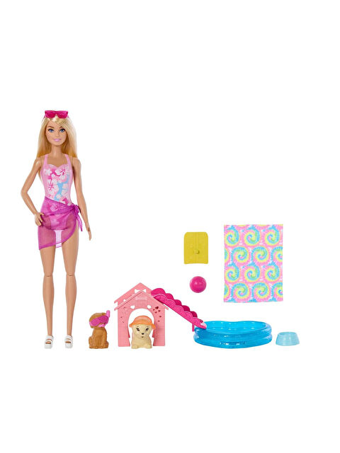 BARBIE Barbie Köpekçikle Havuz Partisi  JBF35