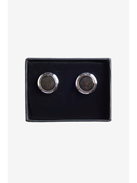 Altınyıldız Classics Erkek Gri-Siyah Metal Kol Düğmesi - S000463643-37287