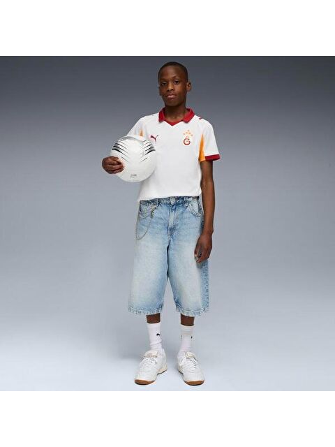 Puma Galatasaray Away Çocuk Beyaz V Yaka Forma