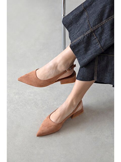 Straswans Jesse Kadın Topuklu Süet Ayakkabı Taba