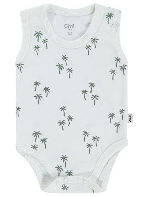 Civil Baby Palmiye Empirme 3-36 Ay Çıtçıtlı Badi - Ekru