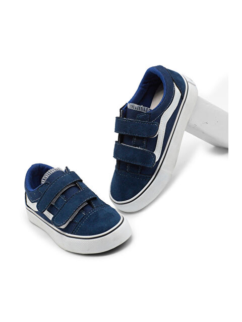 TONNY BLACK Çocuk Unisex Lacivert Kauçuk Taban Rahat Kalıp Çift Cırtlı Ayakkabı - S000513758-21164