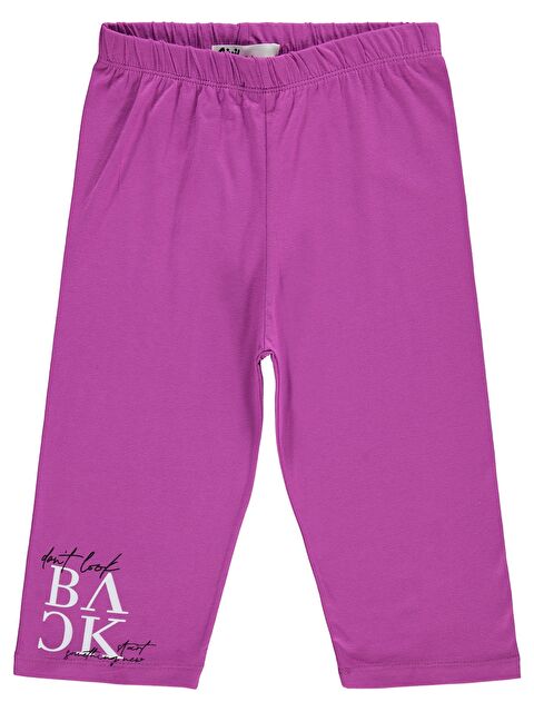 Civil Girls Kız Çocuk Back Baskılı 10-13 Yaş Tayt - Lila