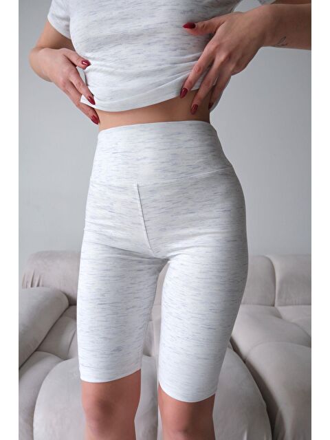 C&City Yüksek Bel Soft Şort Gri - S000355432-20600