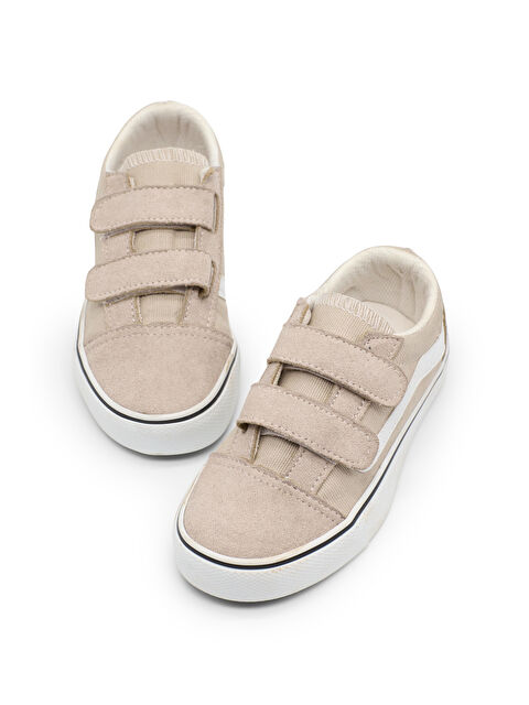 TONNY BLACK Çocuk Unisex Bej Kauçuk Taban Rahat Kalıp Çift Cırtlı Ayakkabı - S000513758-19928