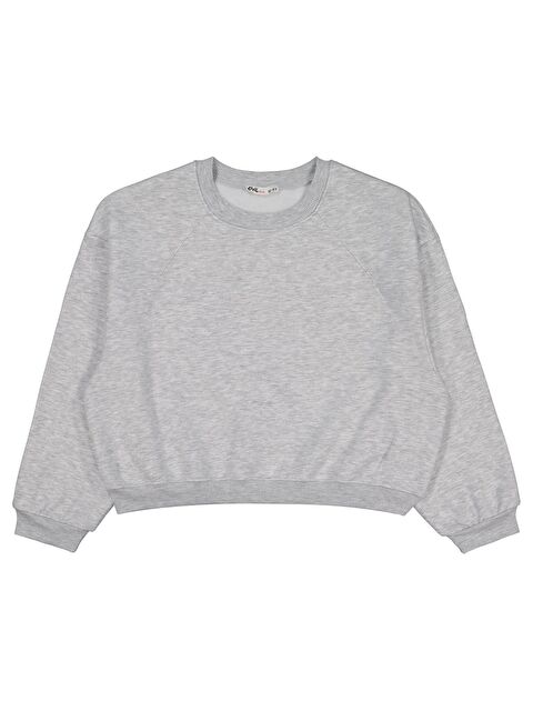Civil Girls Düz 10-13 Yaş Sweatshirt - Gri 10-11 Yaş - S000485239-20600