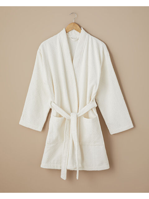 English Home Frame Pamuk Bornoz S-M Beyaz - S000522666-20063