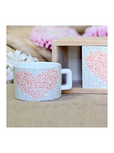 Bam Hediyelik Eşya Ahşap Kutusunda Her Dilde Seni Seviyorum Kupa Bardak - S000290239-23173